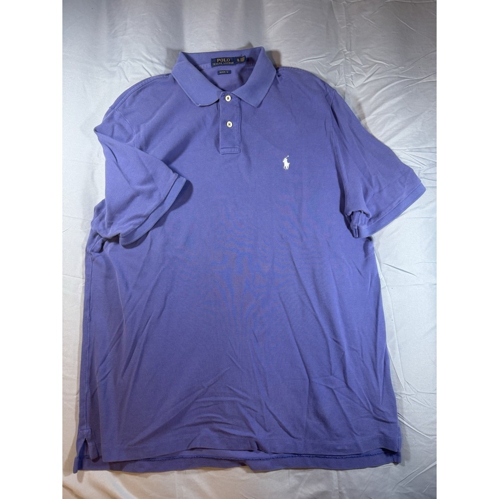Polo Ralph Lauren Men's Blue Short Sleeve Polo Size Large